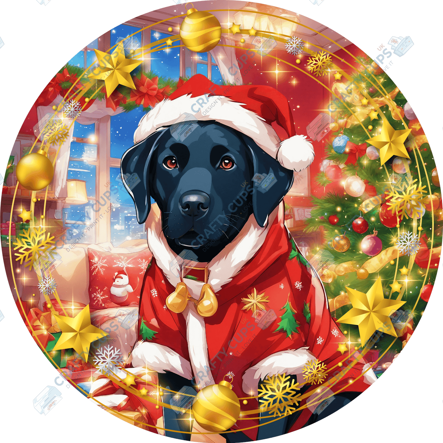 Christmas Dog Breeds DTF Transfer – Exclusive Secret Sub Design | Various Sizes – Crafty Cups UK