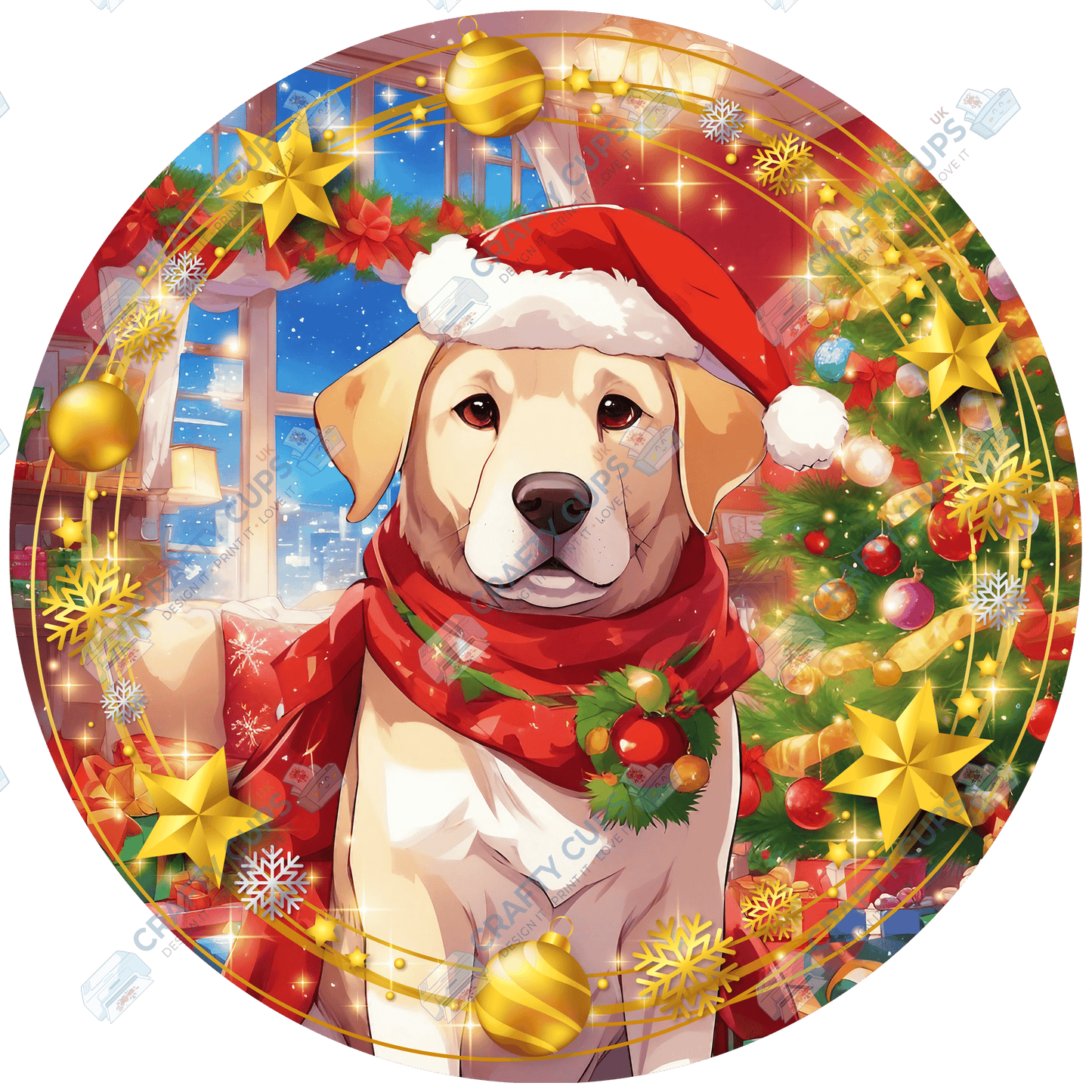 Christmas Dog Breeds DTF Transfer – Part 5 of 6 | Exclusive Secret Sub Design | Various Sizes – Crafty Cups UK