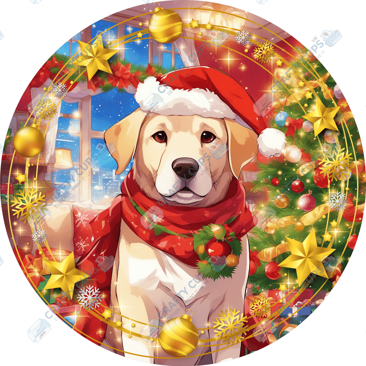 Christmas Dog Breeds DTF Transfer – Exclusive Secret Sub Design | Various Sizes – Crafty Cups UK