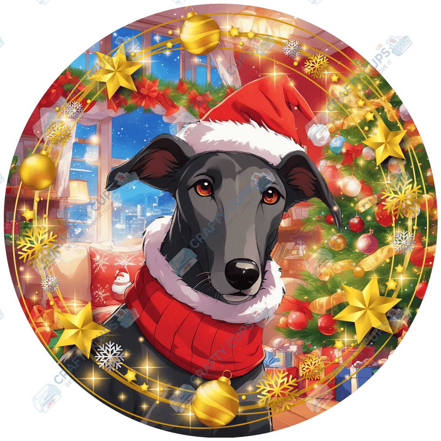 Christmas Dog Breeds DTF Transfer – Part 5 of 6 | Exclusive Secret Sub Design | Various Sizes – Crafty Cups UK