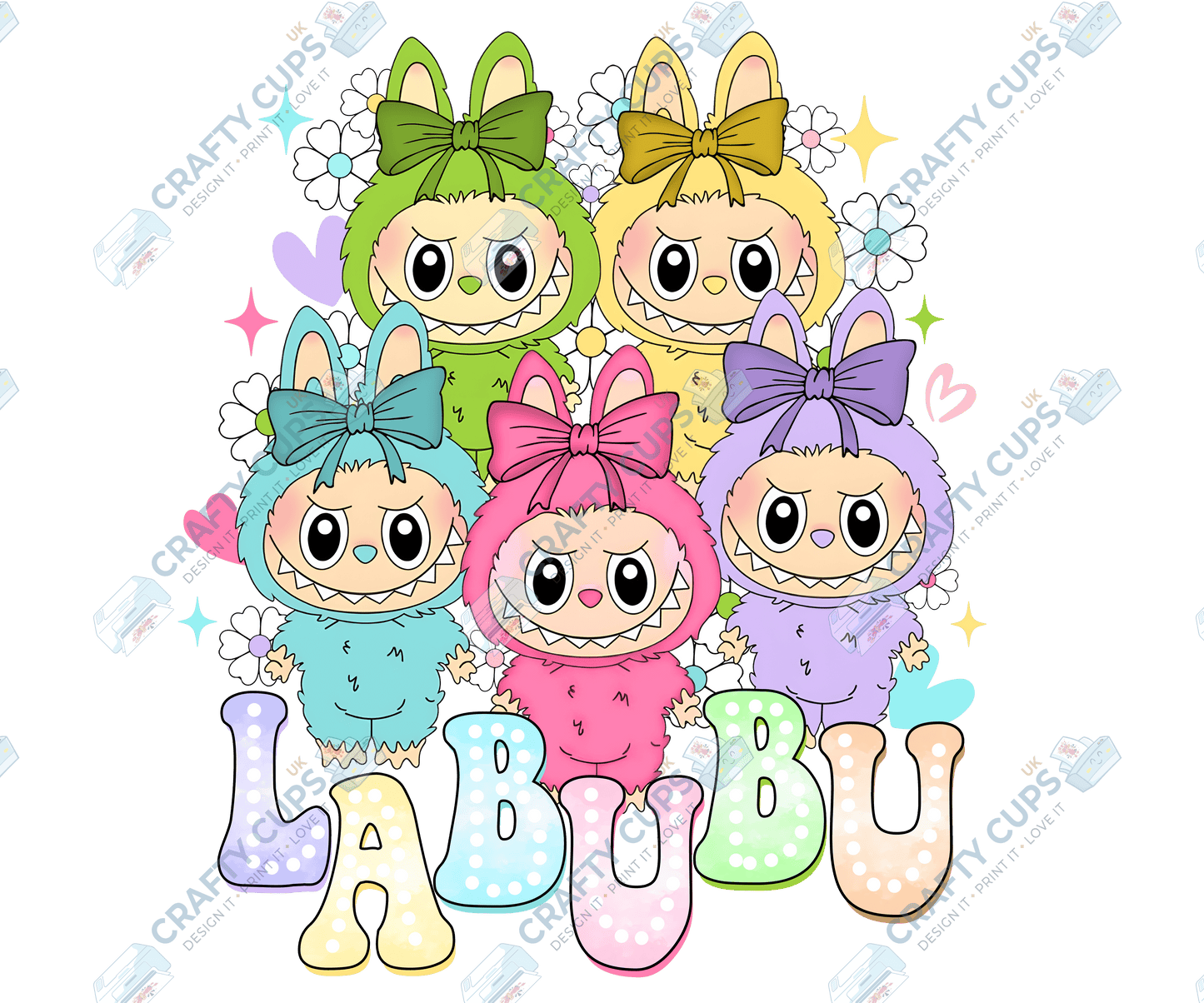 Chibi Monsters DTF Transfer – Cute Anime Style (Part One of Seven), Various Sizes & Designs