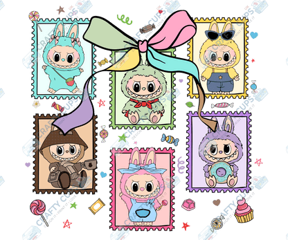 Chibi Monsters DTF Transfer – Cute Anime Style Various Sizes & Designs