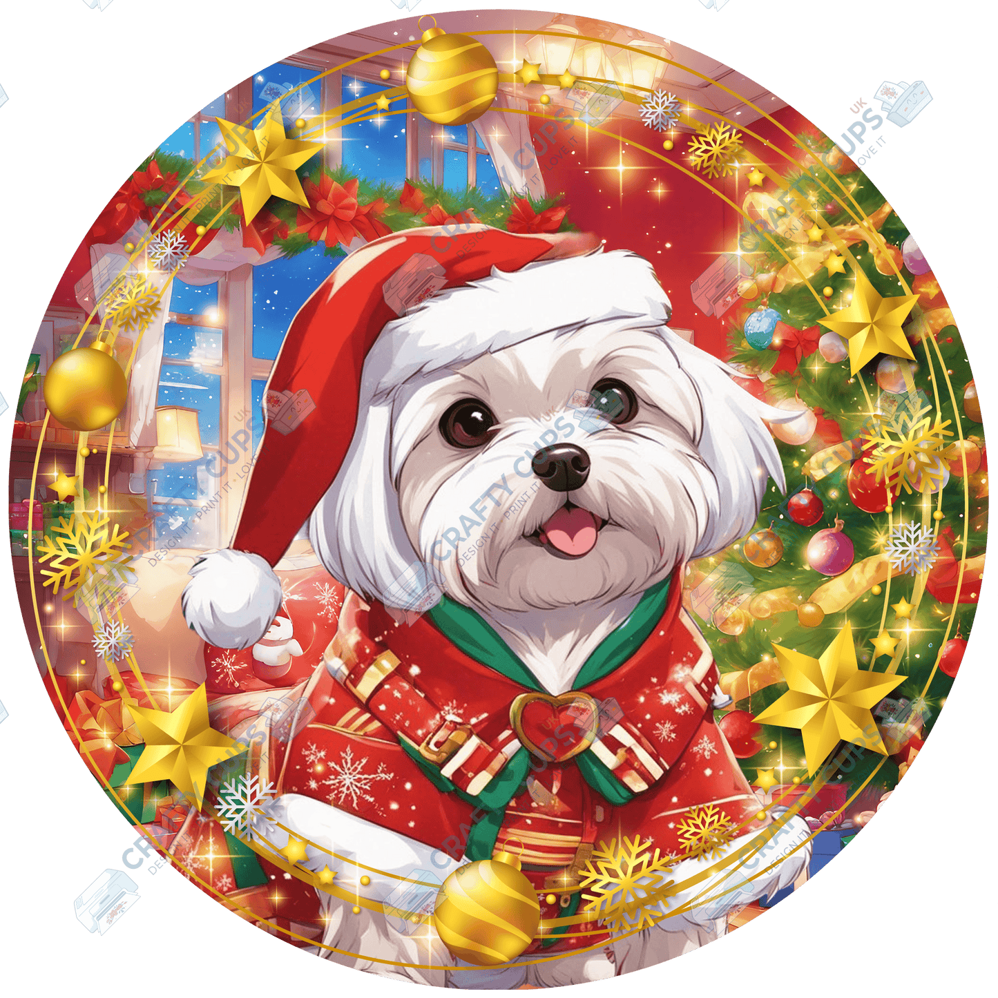 Christmas Dog Breeds DTF Transfer – Part 5 of 6 | Exclusive Secret Sub Design | Various Sizes – Crafty Cups UK