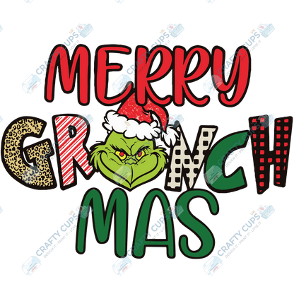 Grinch DTF Transfers – Various Christmas Designs & Sizes (4"–10")