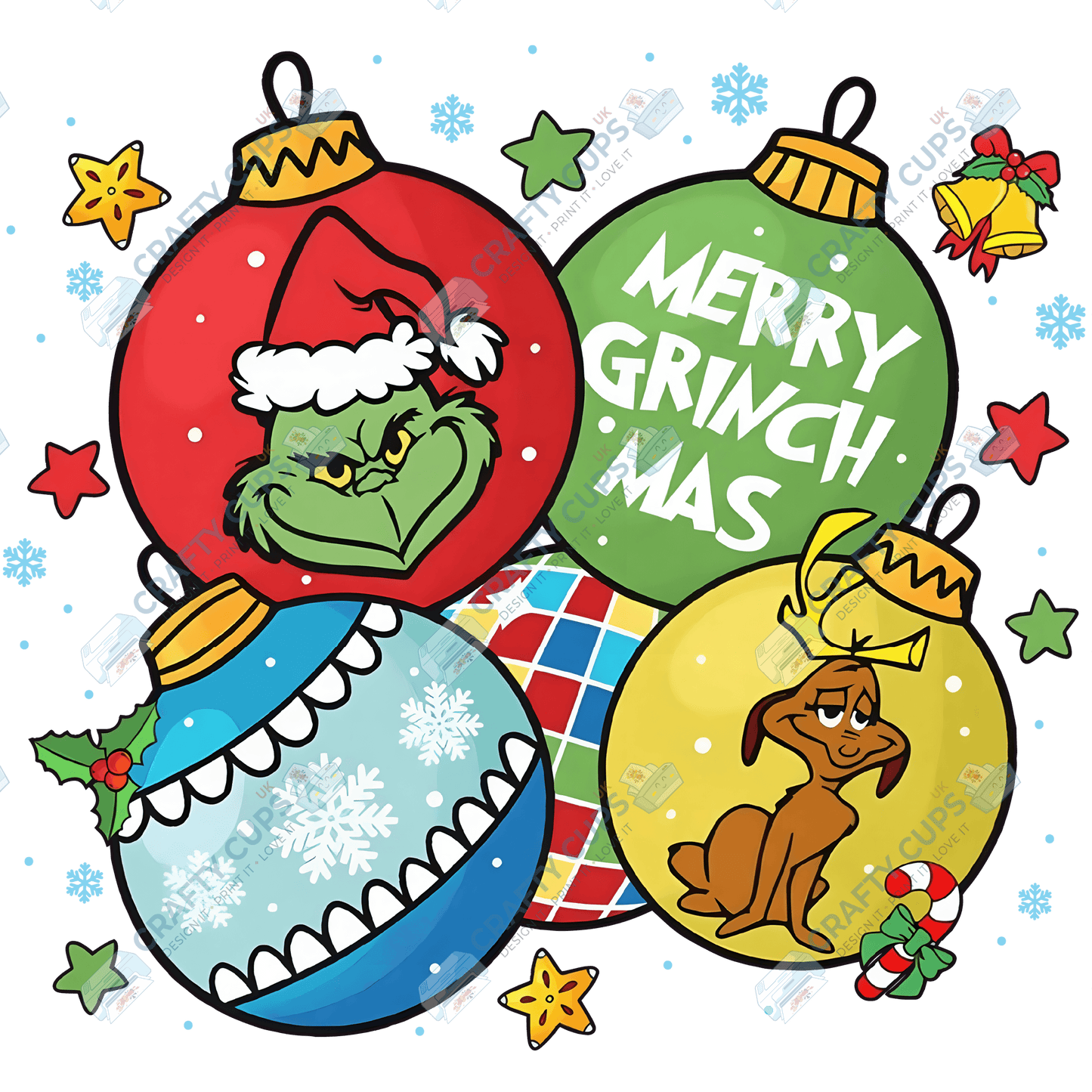 Grinch DTF Transfers – Various Christmas Designs & Sizes (4"–10")