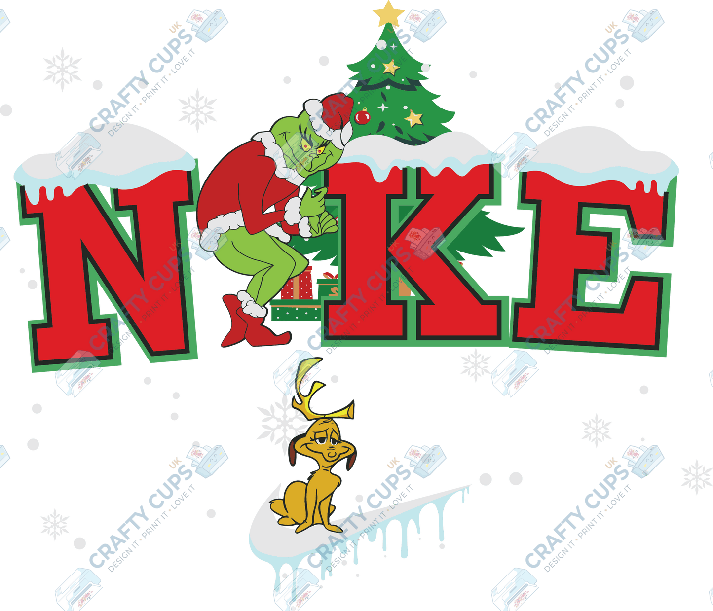 Grinch DTF Transfers – Various Christmas Designs & Sizes (4"–10")