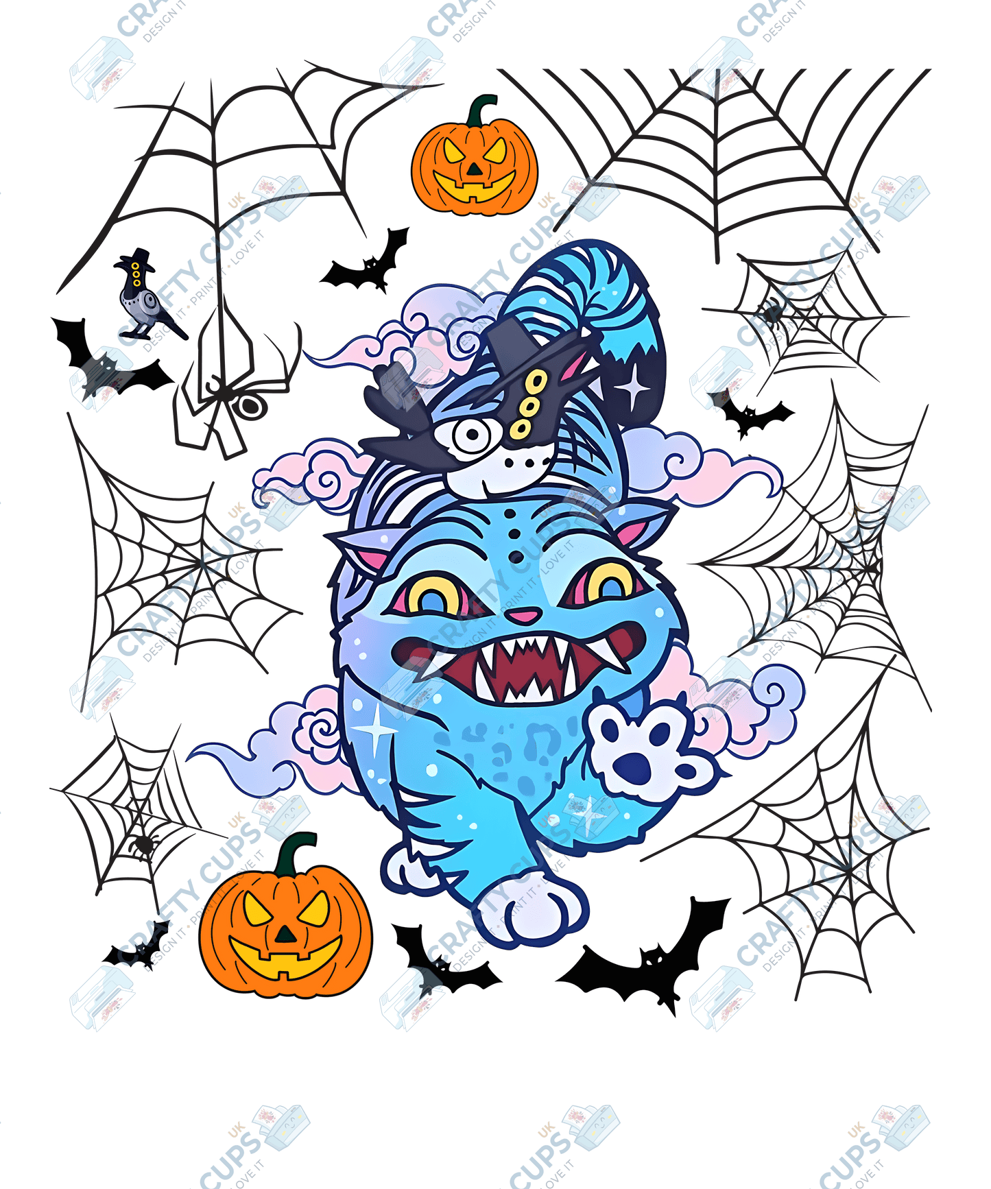 Halloween Demon Hunters DTF Transfer – Spooky Anime Style Design, Various Sizes & Heat Press Ready
