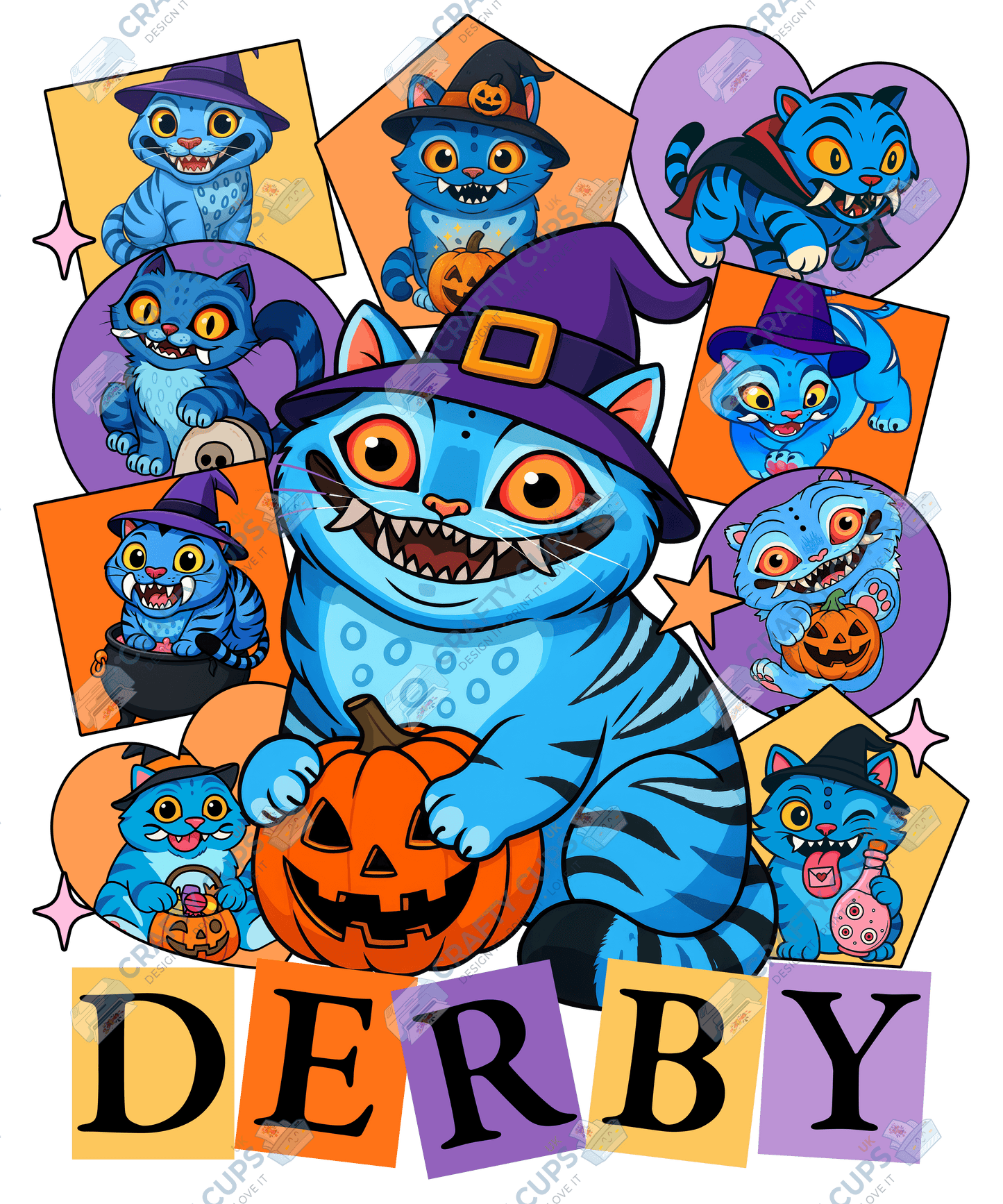 Halloween Demon Hunters DTF Transfer – Spooky Anime Style Design, Various Sizes & Heat Press Ready