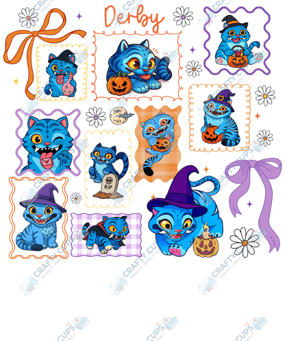 Halloween Demon Hunters DTF Transfer – Spooky Anime Style Design, Various Sizes & Heat Press Ready