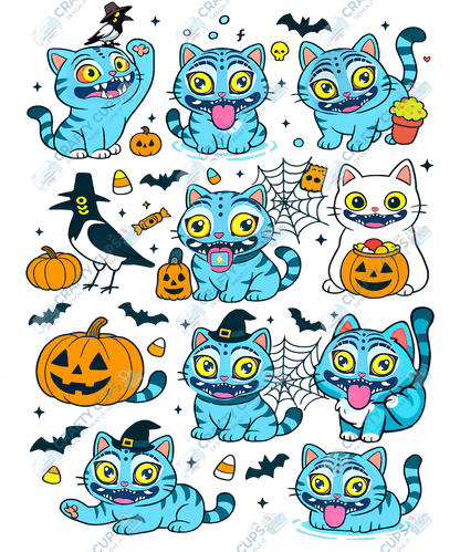 Halloween Demon Hunters DTF Transfer – Spooky Anime Style Design, Various Sizes & Heat Press Ready