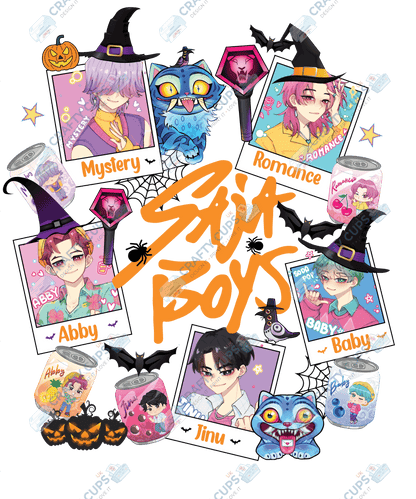 Halloween Demon Hunters DTF Transfer – Spooky Anime Style Design, Various Sizes & Heat Press Ready