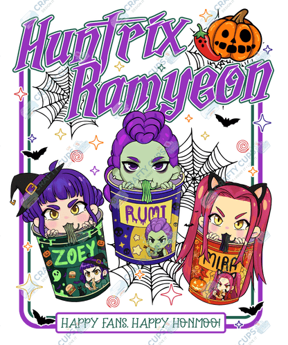 Halloween Demon Hunters DTF Transfer – Spooky Anime Style Design, Various Sizes & Heat Press Ready