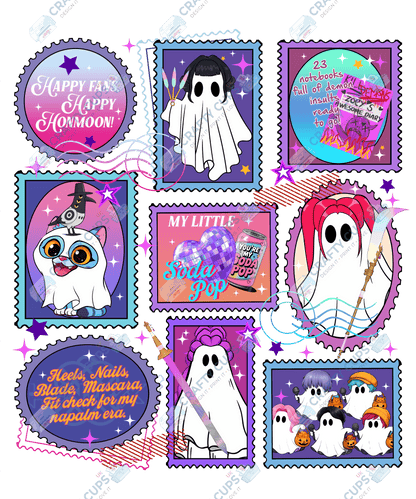 Halloween Demon Hunters DTF Transfer – Spooky Anime Style Design, Various Sizes & Heat Press Ready