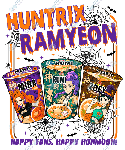 Halloween Demon Hunters DTF Transfer – Spooky Anime Style Design, Various Sizes & Heat Press Ready