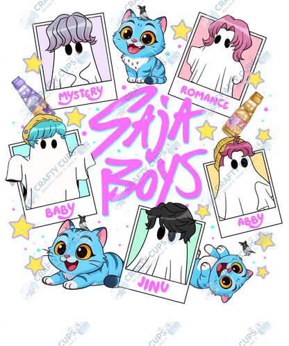 Halloween Demon Hunters DTF Transfer – Spooky Anime Style Design, Various Sizes & Heat Press Ready