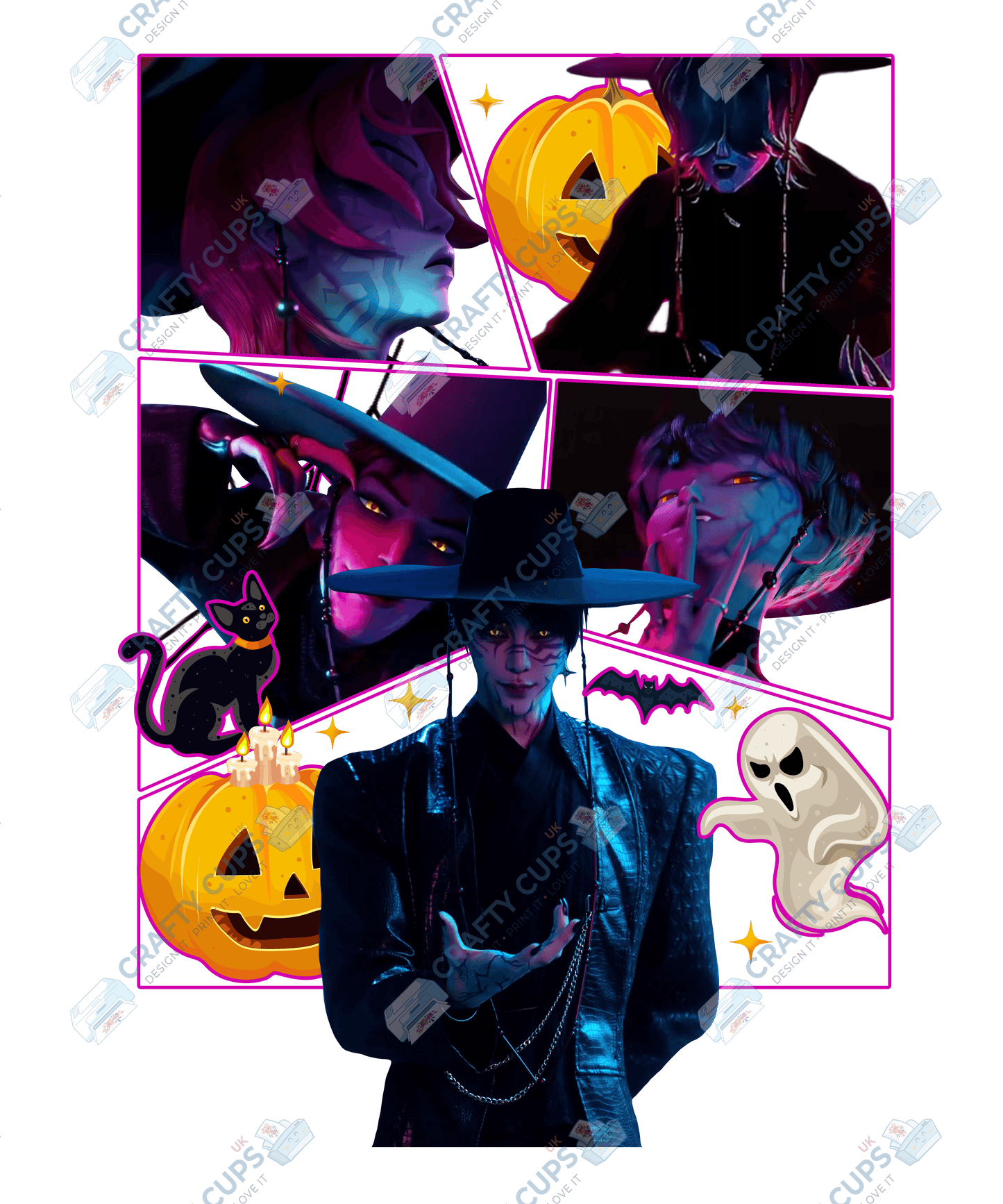 Halloween Demon Hunters DTF Transfer – Spooky Anime Style Design (Part OThree of Four), Various Sizes & Heat Press Ready