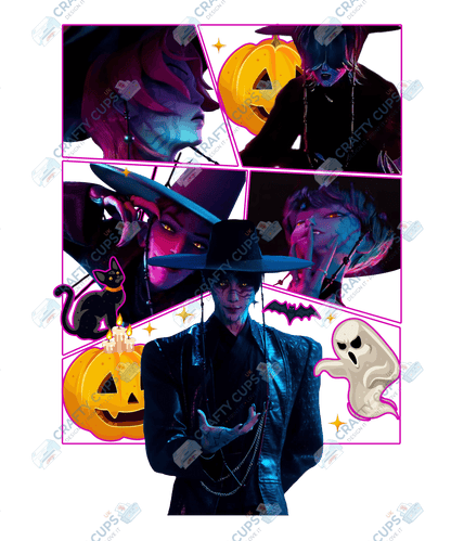 Halloween Demon Hunters DTF Transfer – Spooky Anime Style Design, Various Sizes & Heat Press Ready