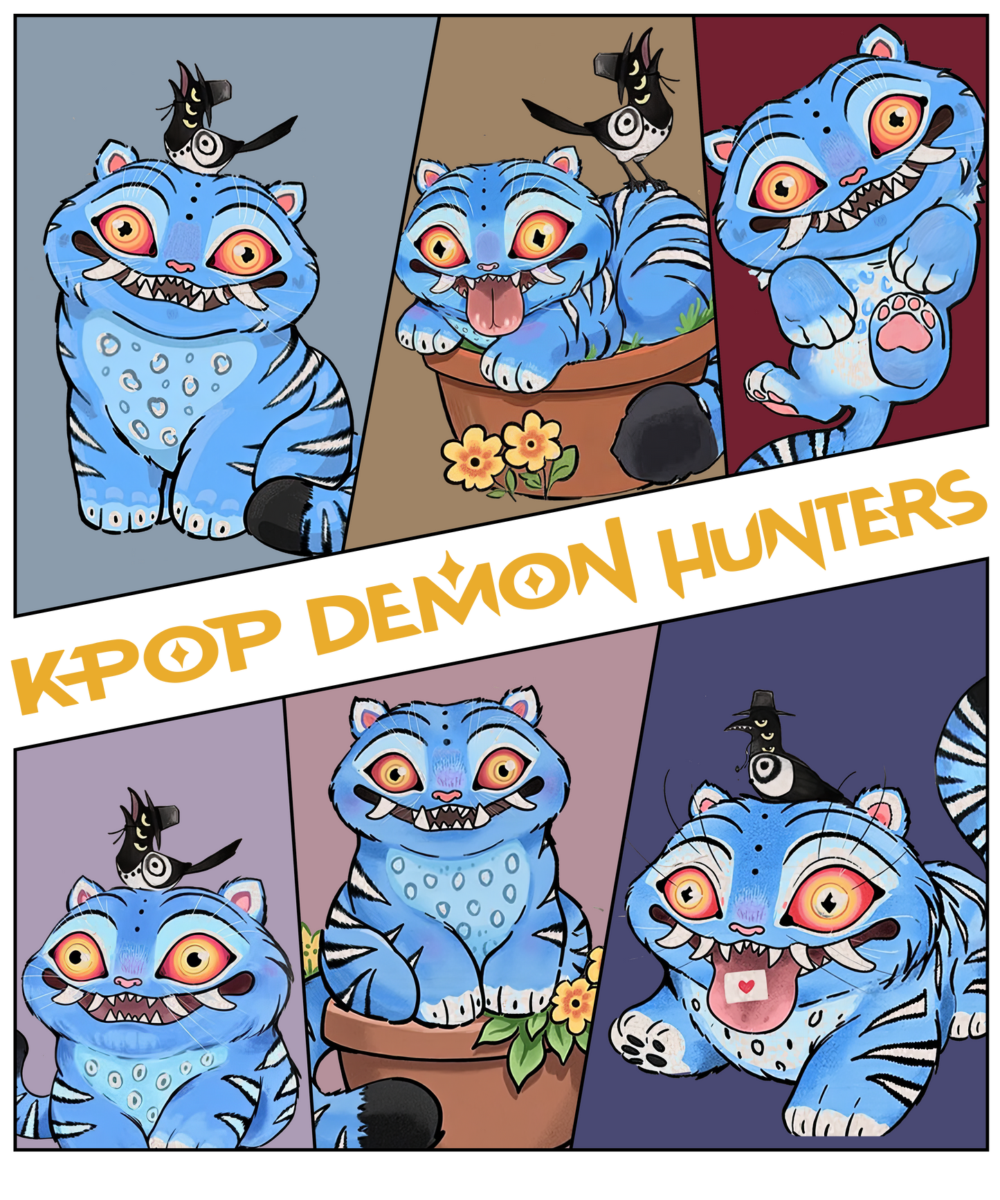 Demon Hunters 7 Inch DTF Transfer