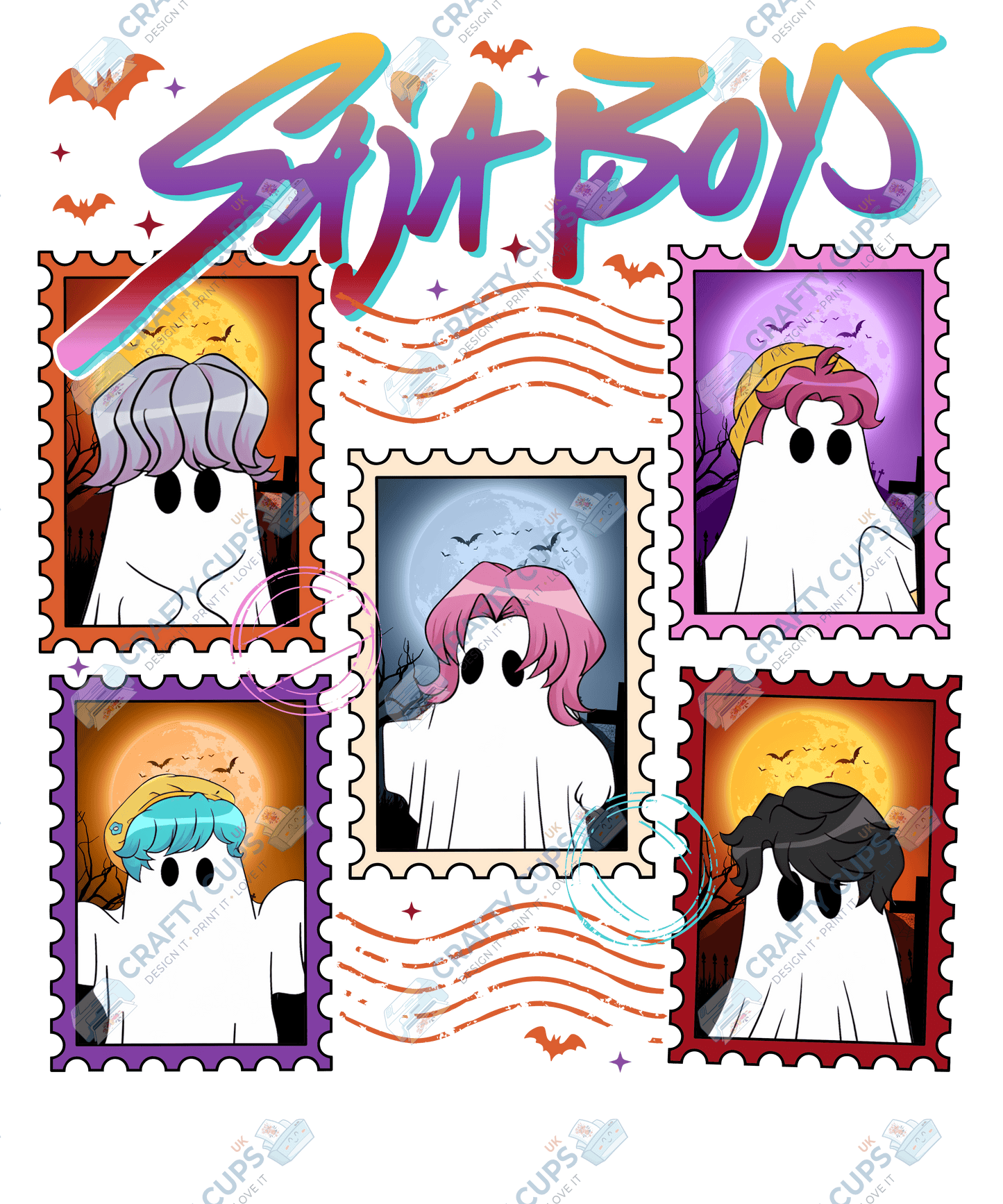 Halloween Demon Hunters DTF Transfer – Spooky Anime Style Design, Various Sizes & Heat Press Ready