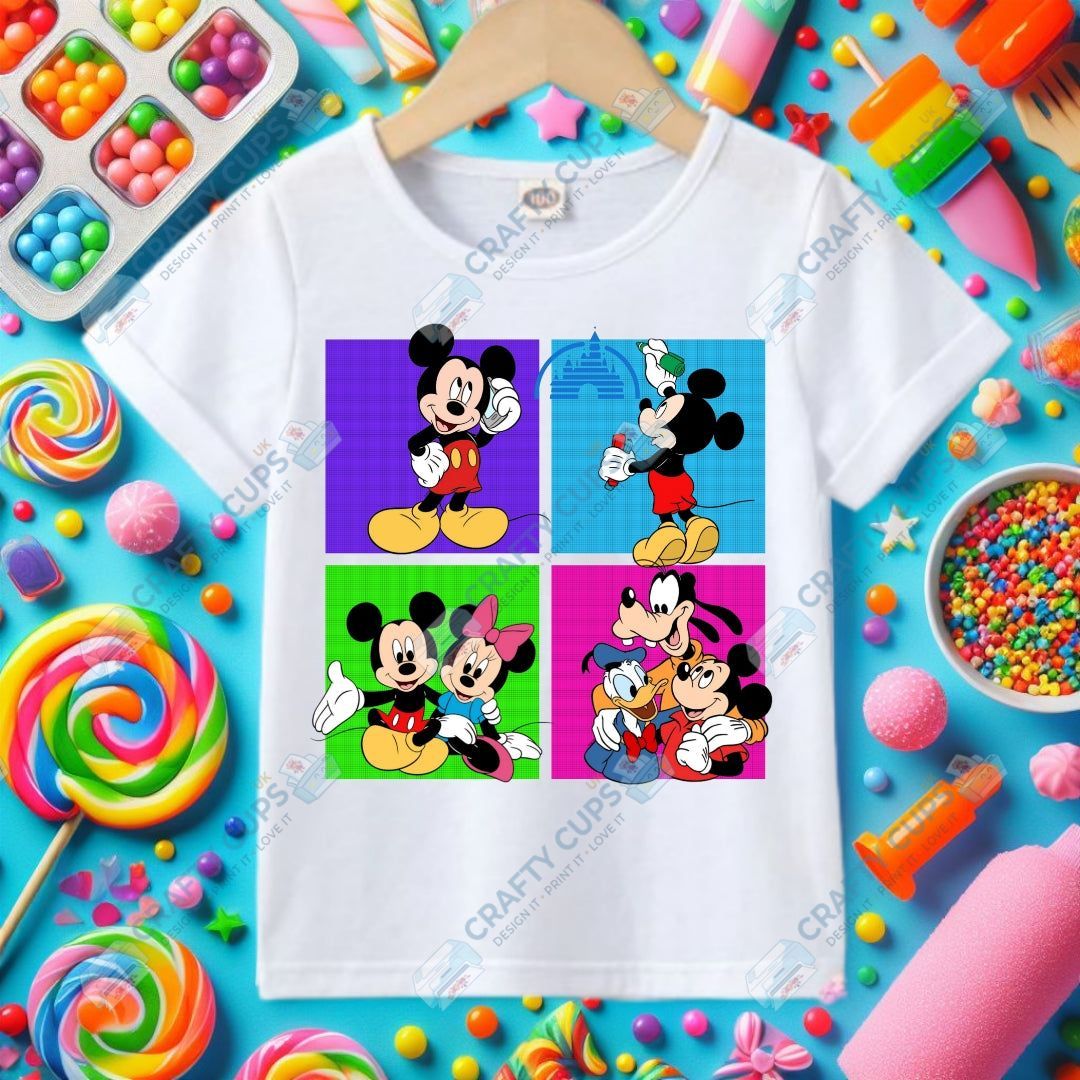 Character Squares DTF Transfers – Fun Character Designs (4"–10")