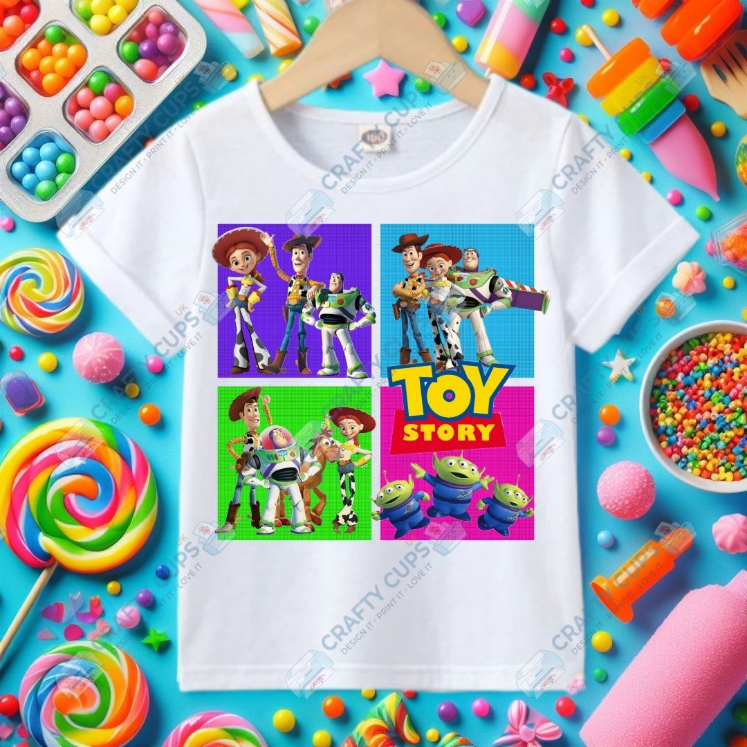 Character Squares DTF Transfers – Fun Character Designs (4"–10")