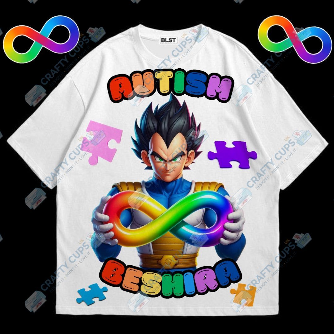 Anime Autism Awareness DTF Designs – Colorful Anime Prints for Awareness Apparel