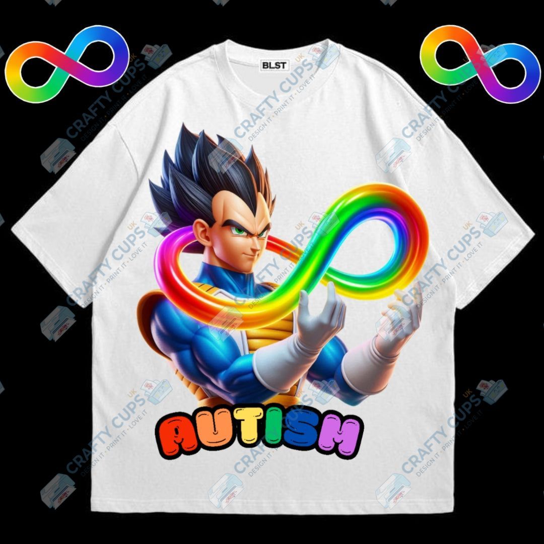 Anime Autism Awareness DTF Designs – Colorful Anime Prints for Awareness Apparel