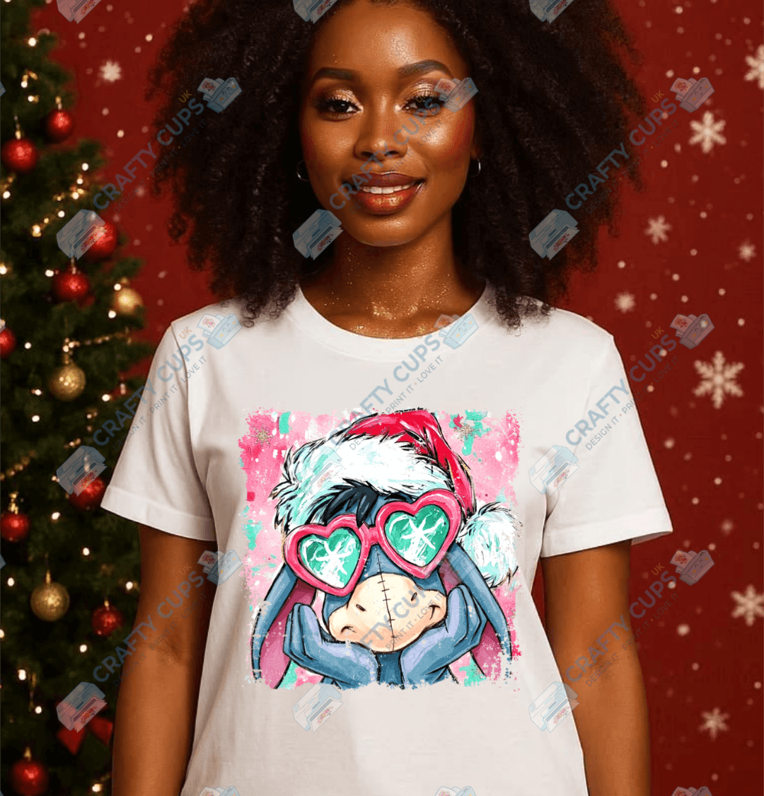 Quirky Christmas DTF Transfers – Festive Friends with Glasses