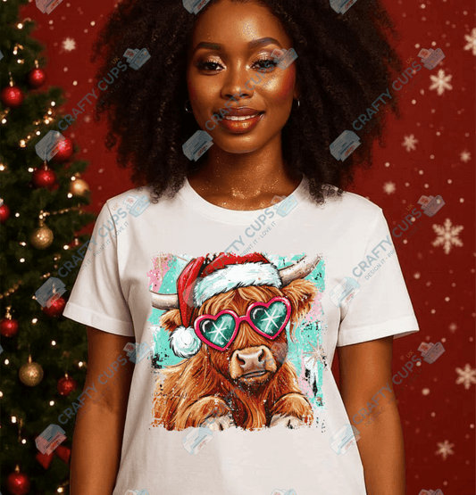 Quirky Christmas DTF Transfers – Festive Friends with Glasses