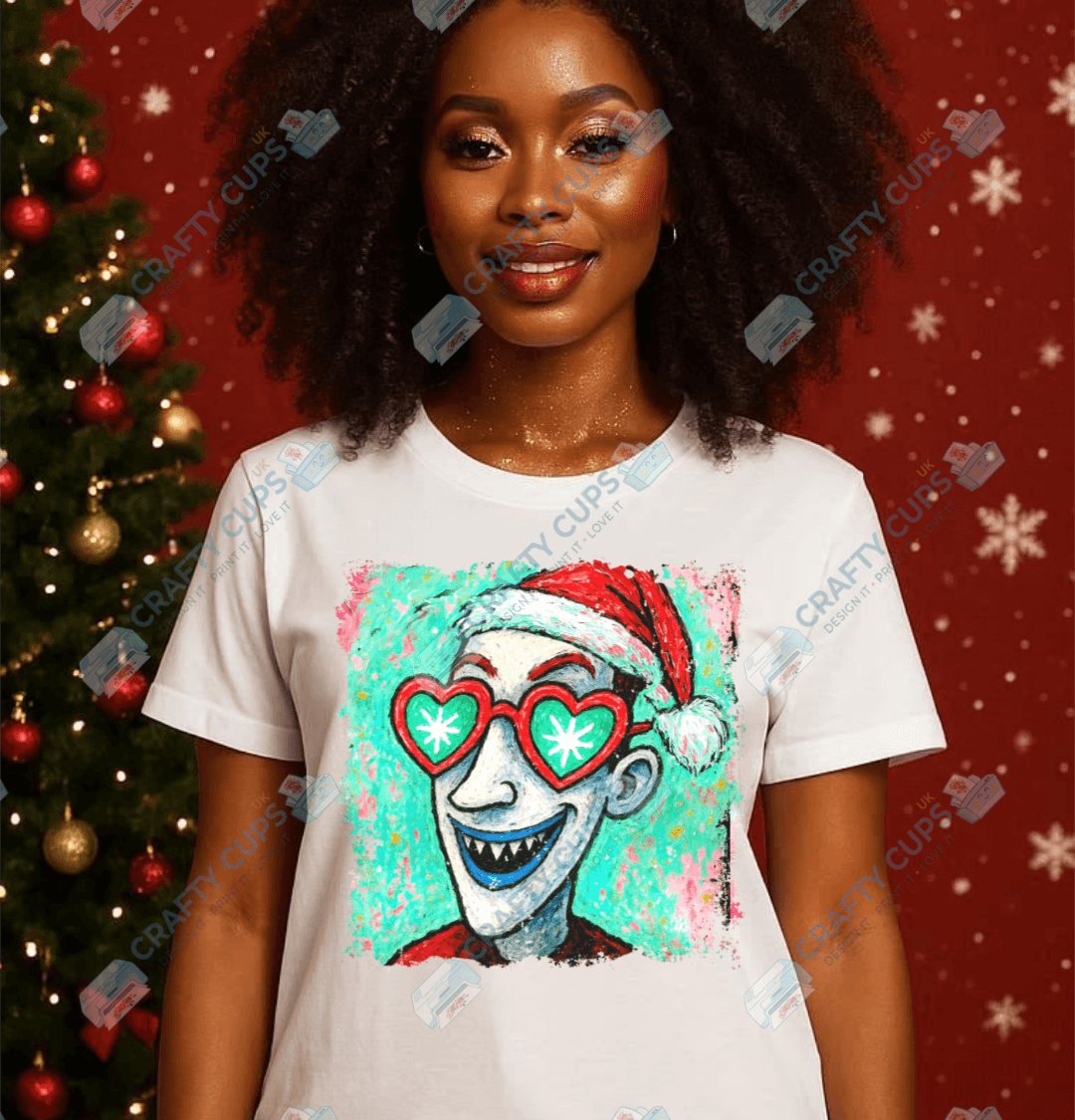 Quirky Christmas DTF Transfers – Festive Friends with Glasses
