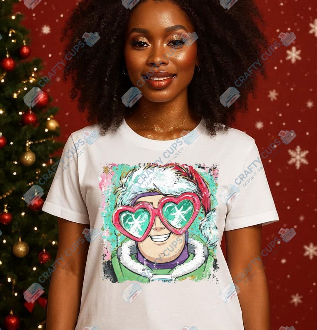 Quirky Christmas DTF Transfers – Festive Friends with Glasses