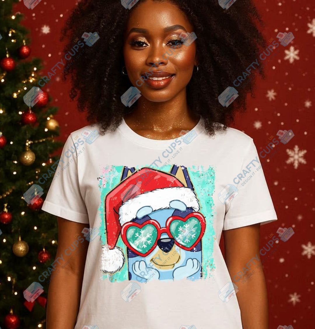 Quirky Christmas DTF Transfers – Festive Friends with Glasses