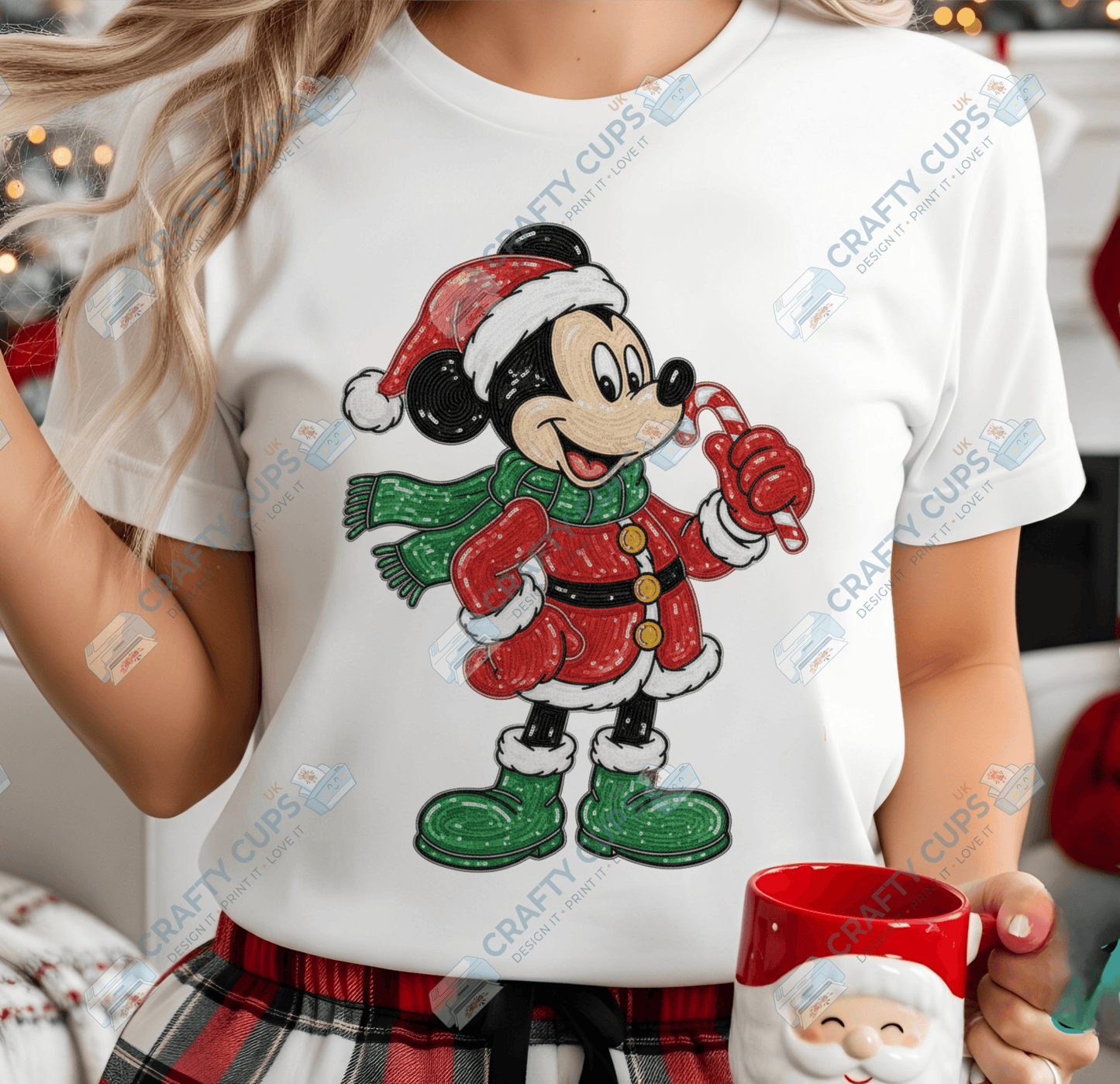 Faux Sequin Christmas DTF Transfers – Various Designs (4"–10")