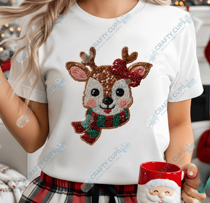 Faux Sequin Christmas DTF Transfers – Various Designs (4"–10")