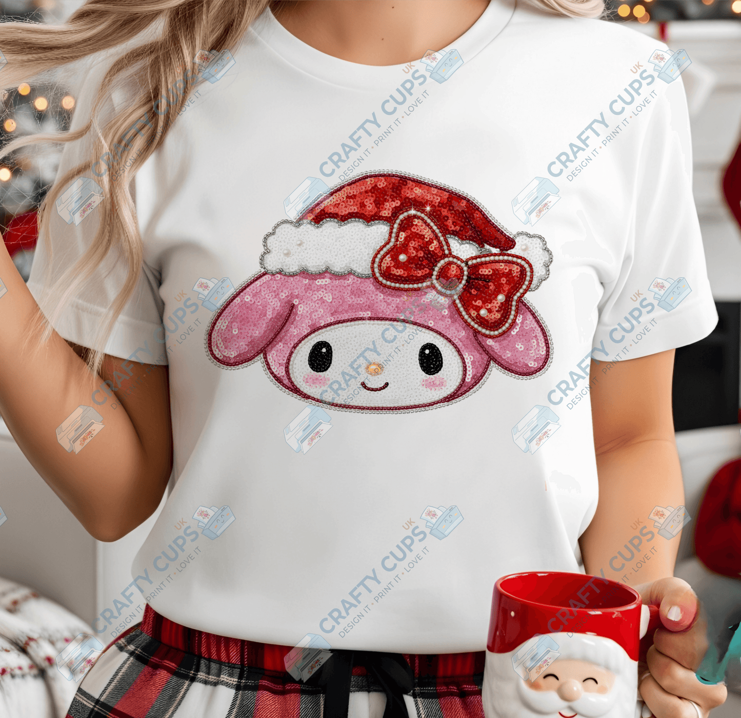 Faux Sequin Christmas DTF Transfers – Various Designs (4"–10")