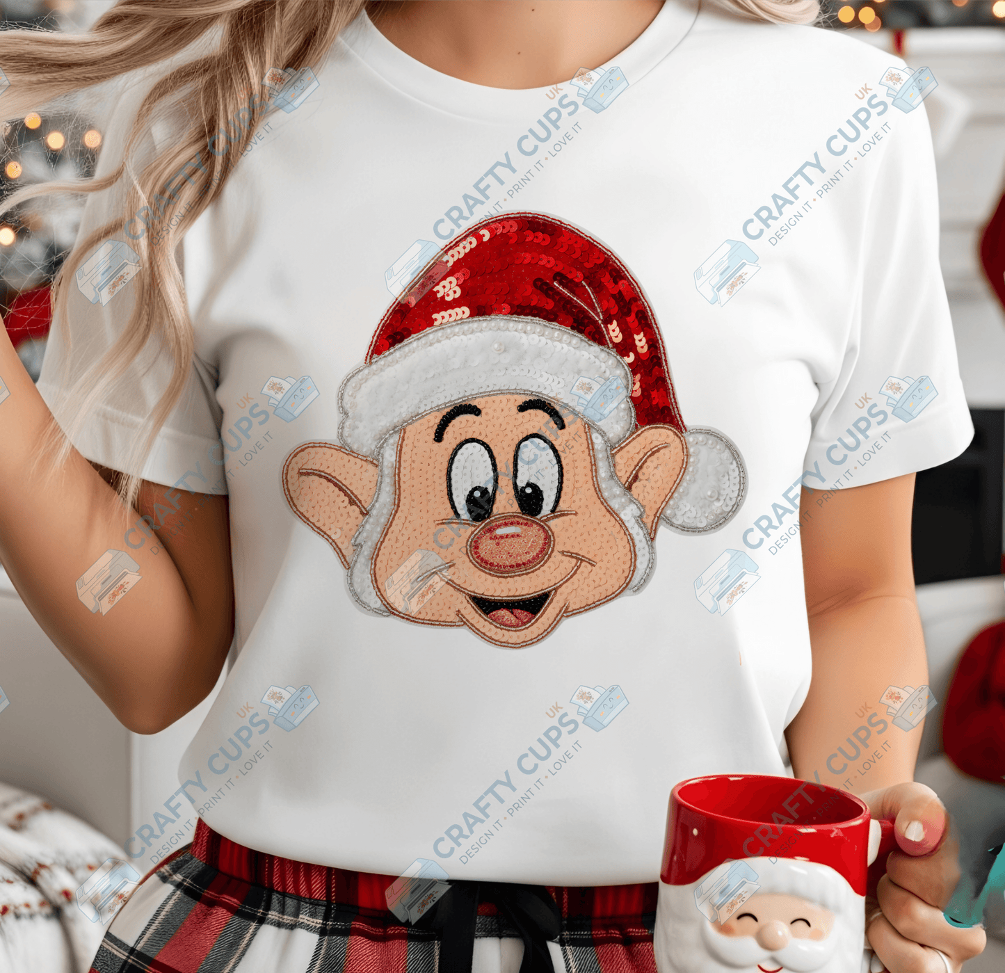 Faux Sequin Christmas DTF Transfers – Various Designs (4"–10")