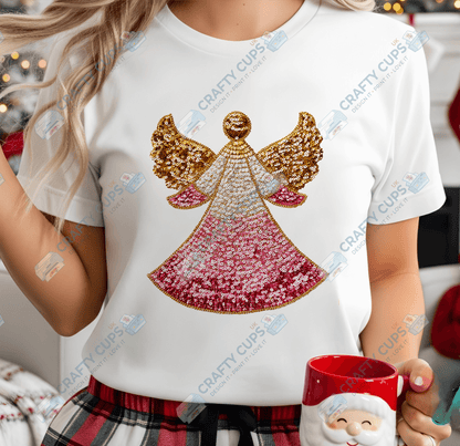 Faux Sequin Christmas DTF Transfers – Various Designs (4"–10")