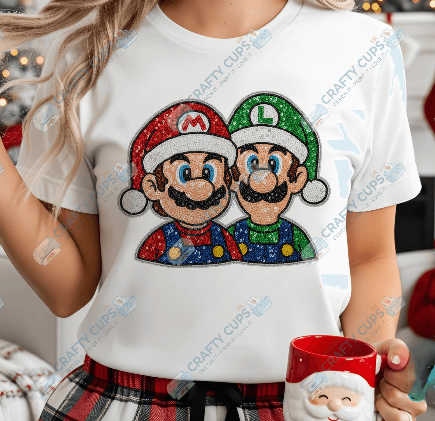 Faux Sequin Christmas DTF Transfers – Various Designs (4"–10")