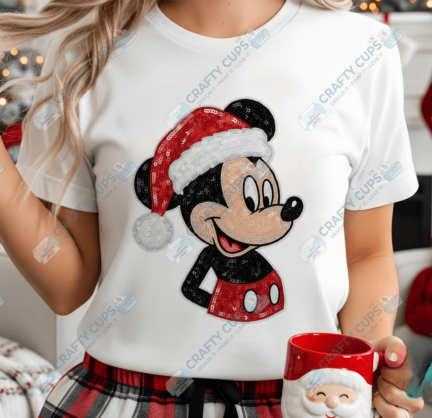 Faux Sequin Christmas DTF Transfers – Various Designs (4"–10")