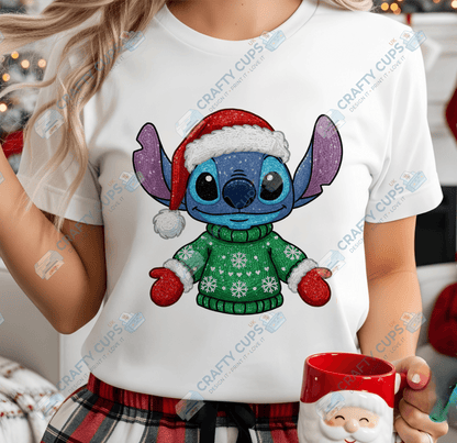 Faux Sequin Christmas DTF Transfers – Various Designs (4"–10")