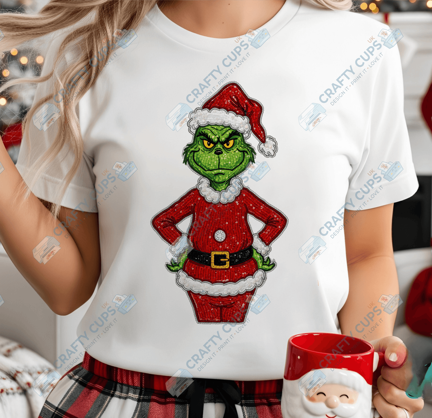 Faux Sequin Christmas DTF Transfers – Various Designs (4"–10")