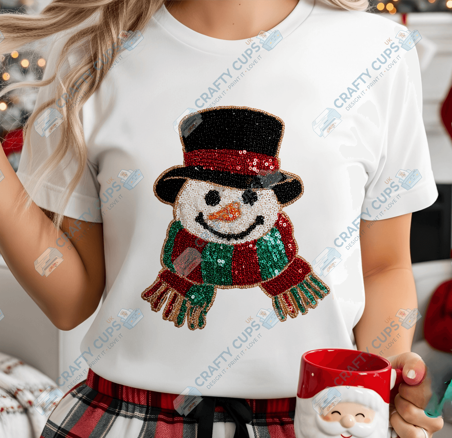 Faux Sequin Christmas DTF Transfers – Various Designs (4"–10")