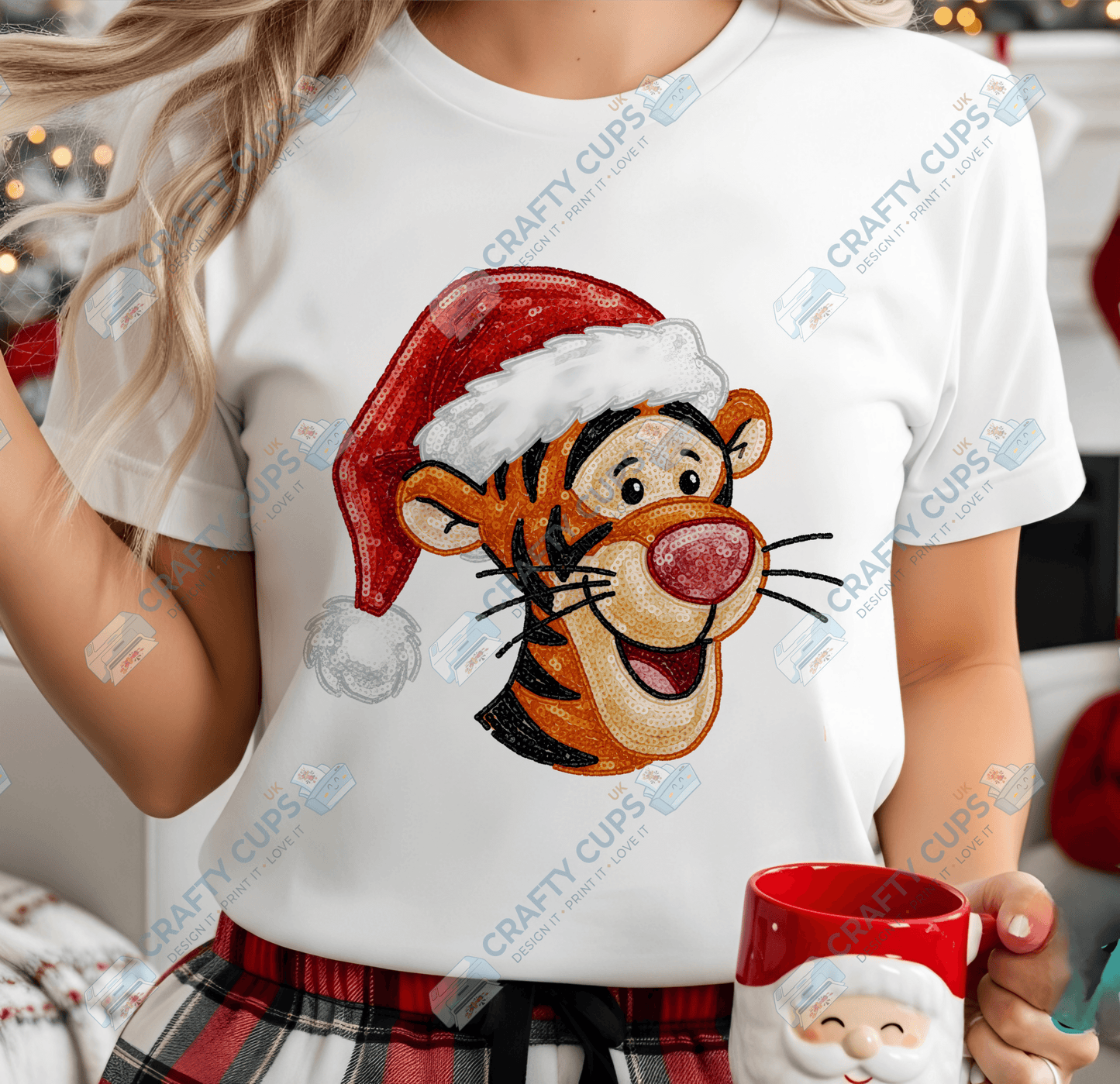 Faux Sequin Christmas DTF Transfers – Various Designs (4"–10")