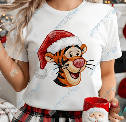 Faux Sequin Christmas DTF Transfers – Various Designs (4"–10")