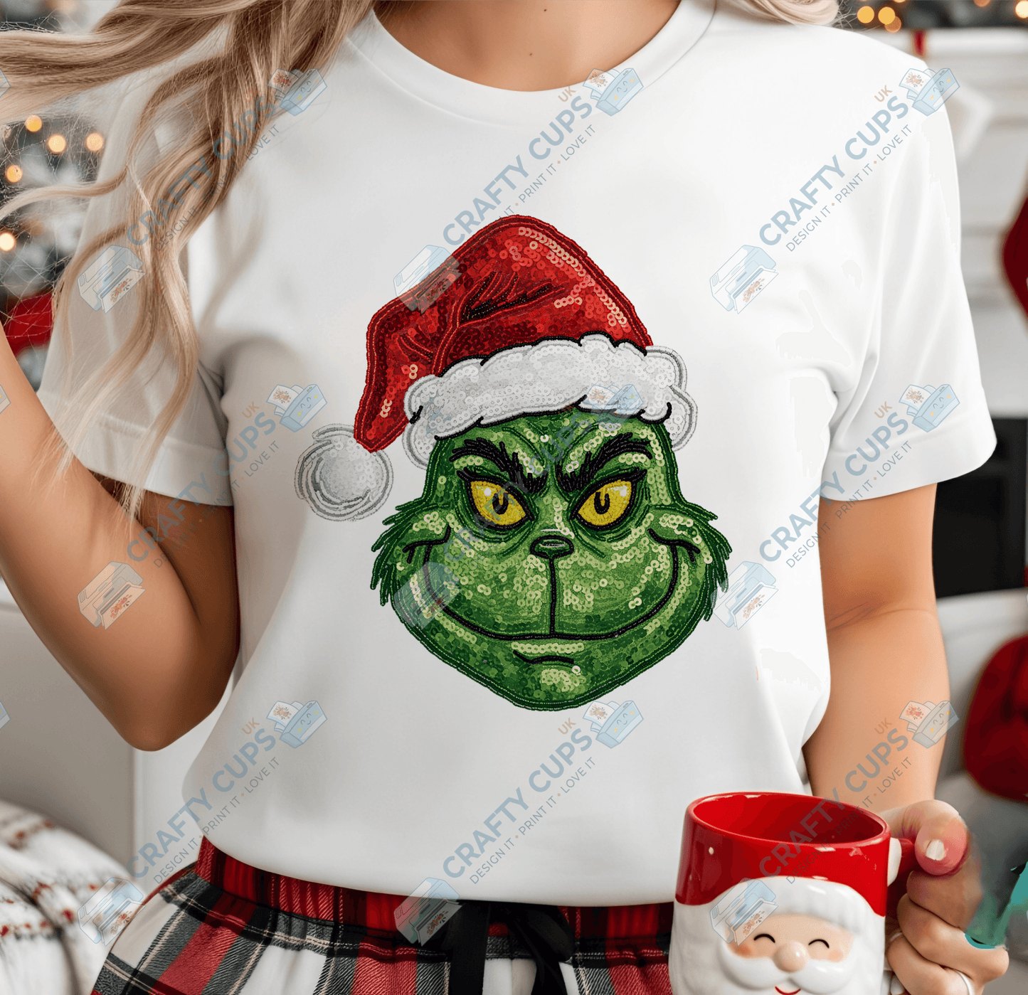 Faux Sequin Christmas DTF Transfers – Various Designs (4"–10")