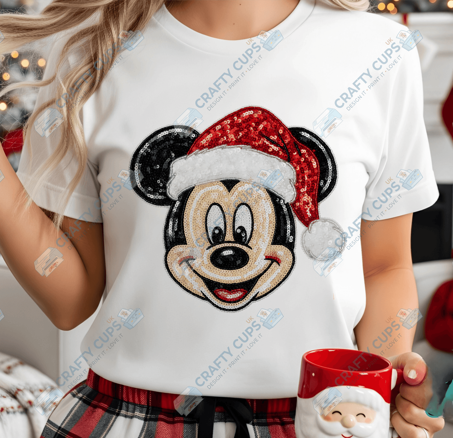 Faux Sequin Christmas DTF Transfers – Various Designs (4"–10")