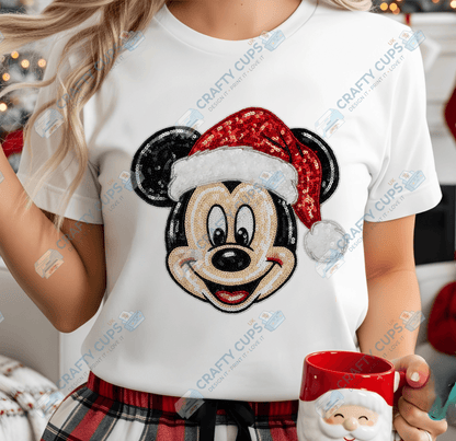 Faux Sequin Christmas DTF Transfers – Various Designs (4"–10")