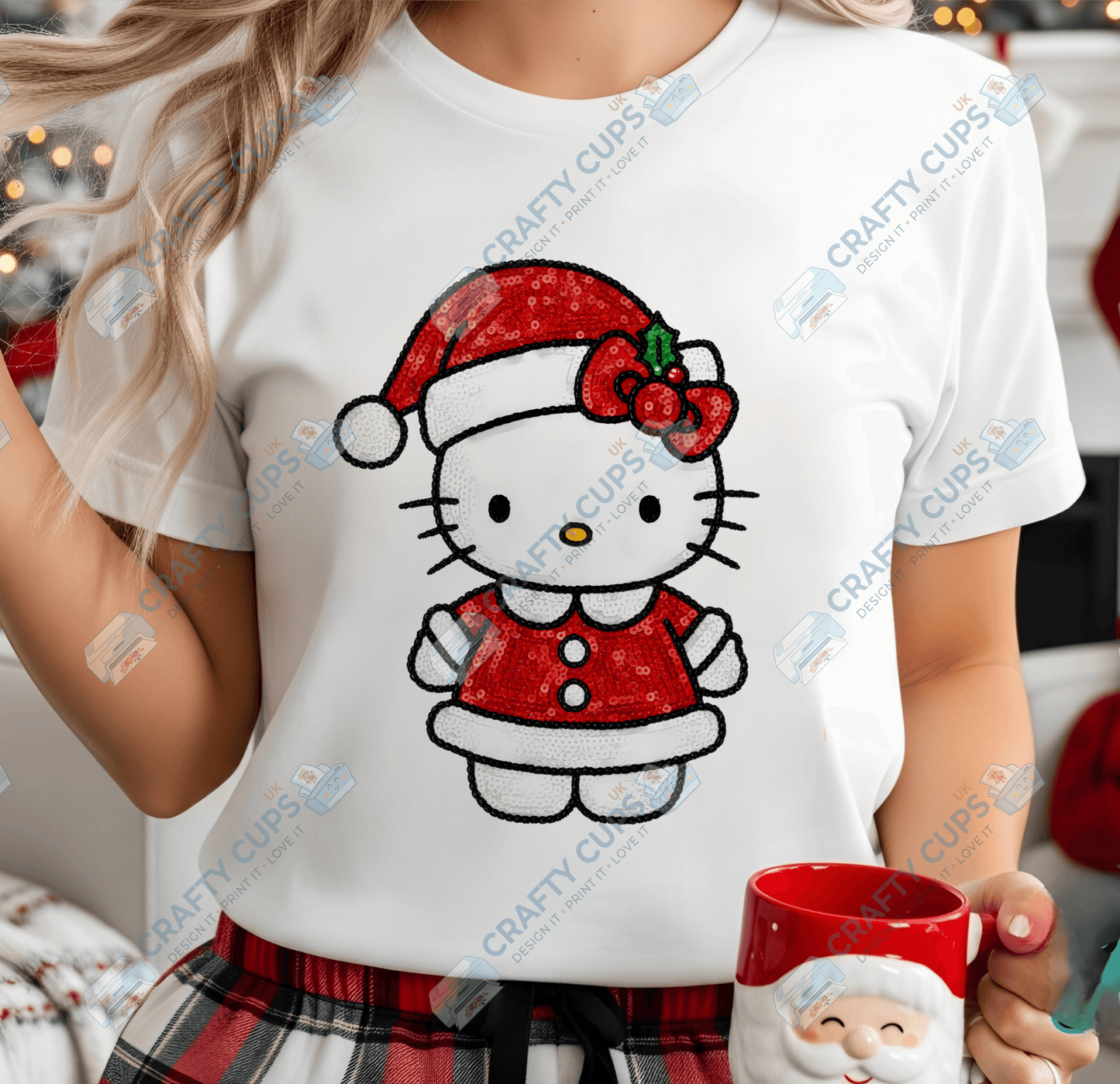 Faux Sequin Christmas DTF Transfers – Various Designs (4"–10")