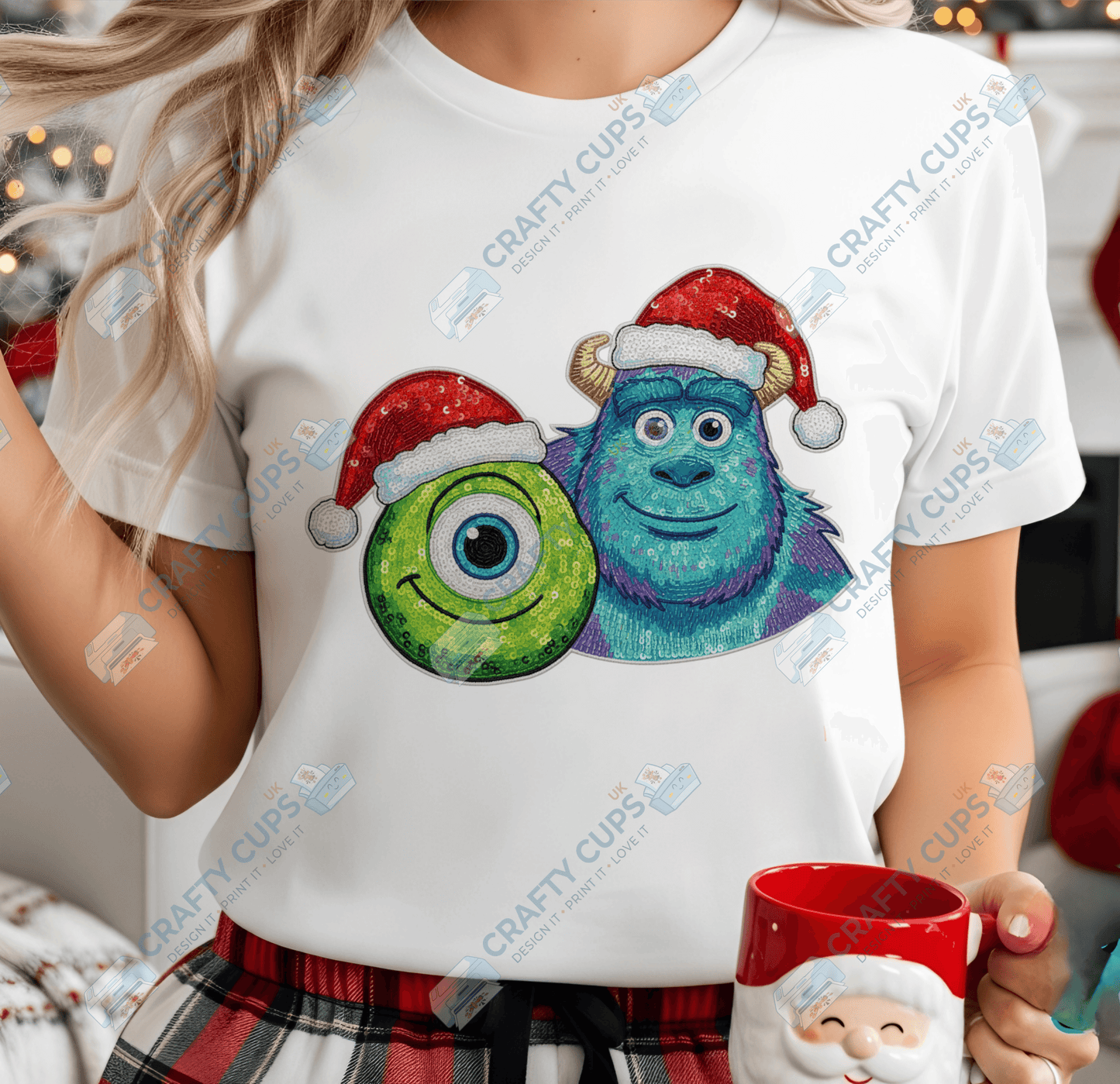 Faux Sequin Christmas DTF Transfers – Various Designs (4"–10")