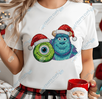 Faux Sequin Christmas DTF Transfers – Various Designs (4"–10")